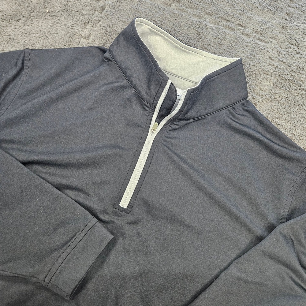 Peter Millar Quarter Zip Pullover Mens L Navy Blue Performance Golf Stretch